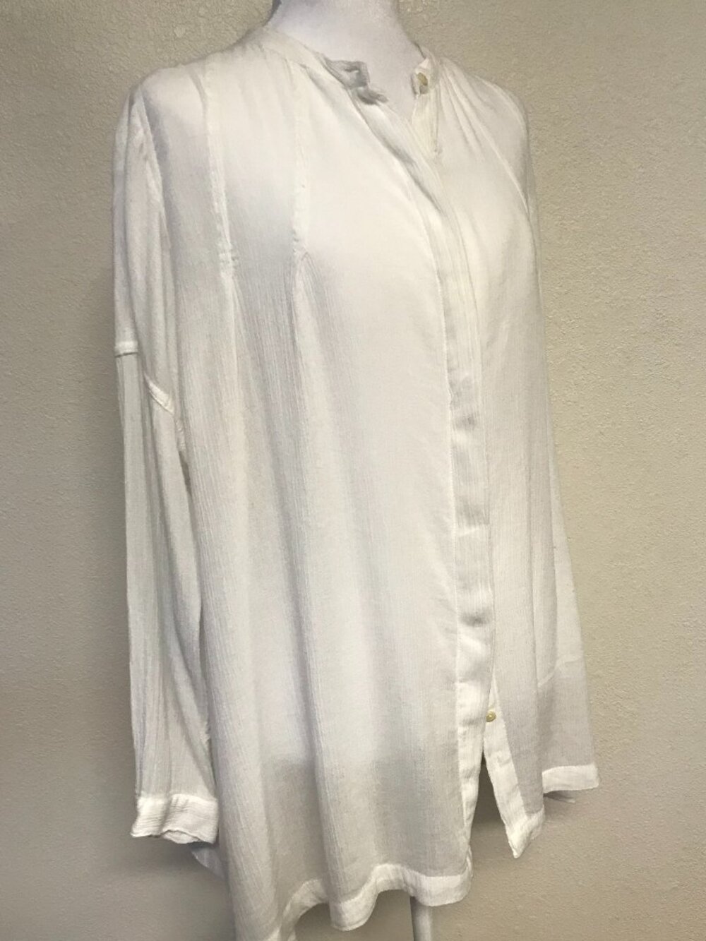 Denim & Supply Ralph Lauren White Oversized Button Down Shirt Boho S/P